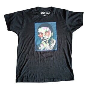 Pop Smoke T-Shirt Mens Size Large Graphic Short Sleeve Crewneck